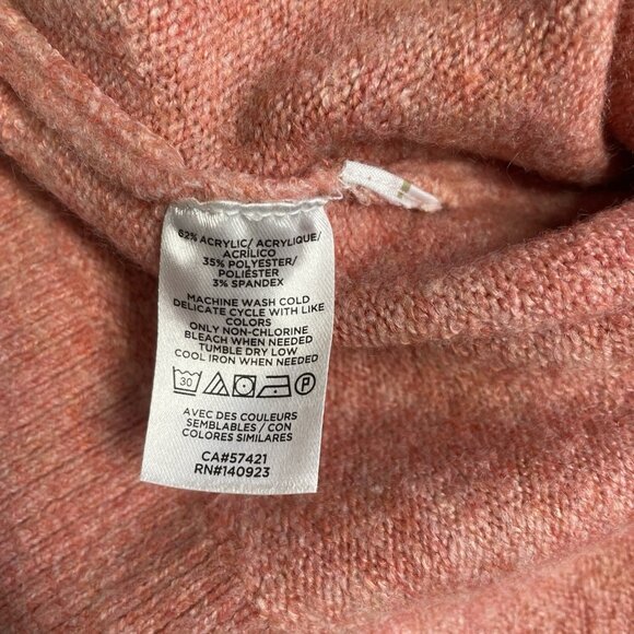 LOFT SWEATER COZY SOFT RIBBED PINK PULLOVER CREW NECK KNIT STRETCH CAPSULE SZ XS - Picture 6 of 8